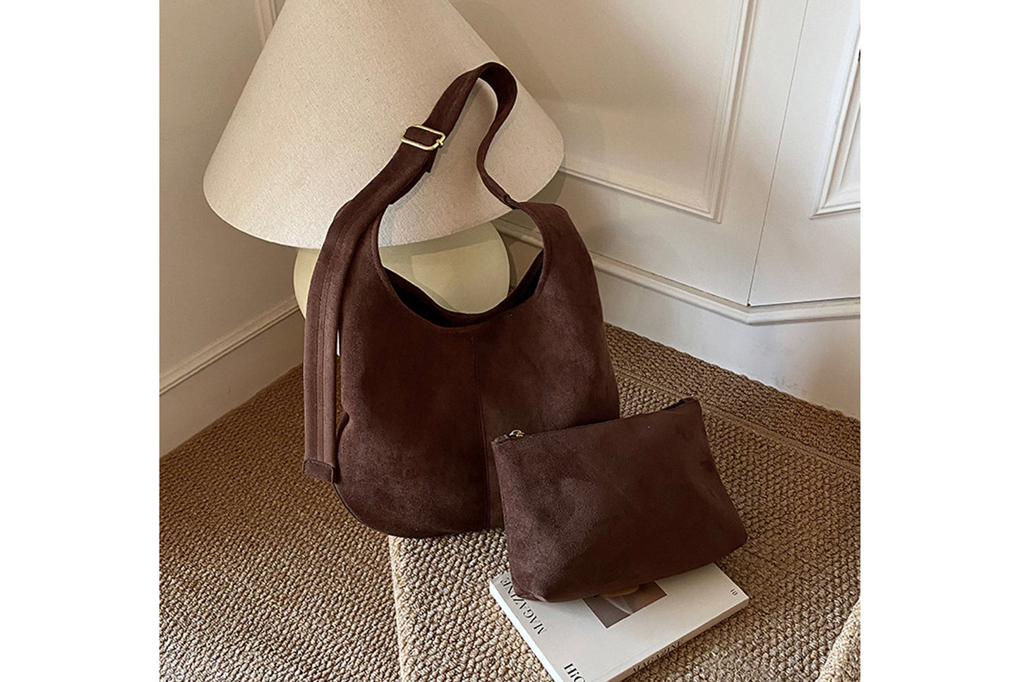 Retro Suede Bucket Bag