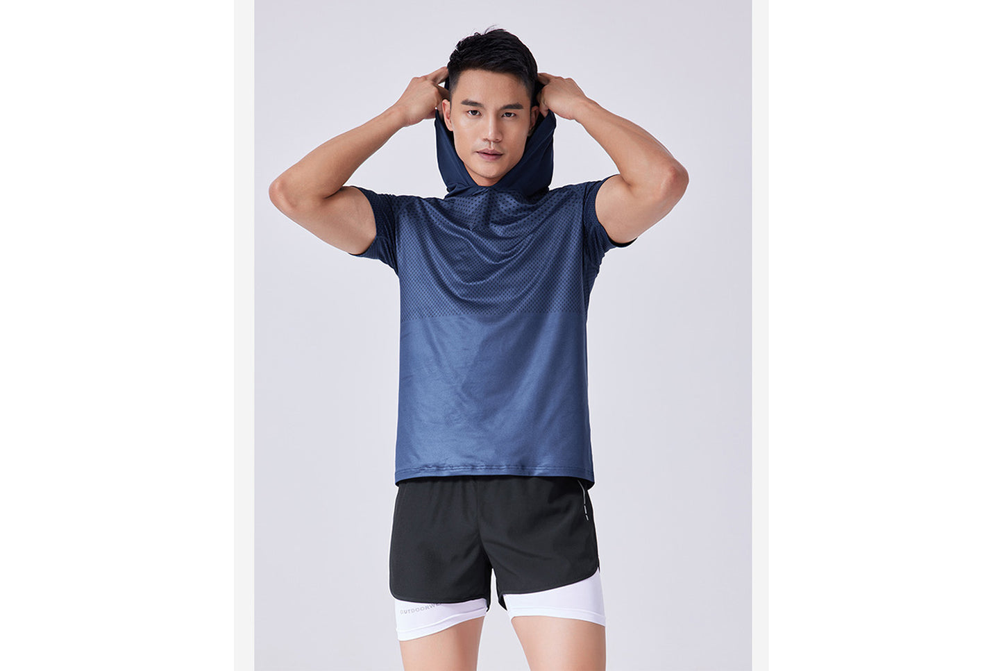 Men's Quick-Dry Hooded Sports T-Shirt
