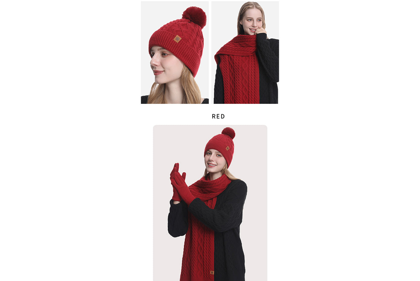 Women's Winter Warm Three-Piece Set