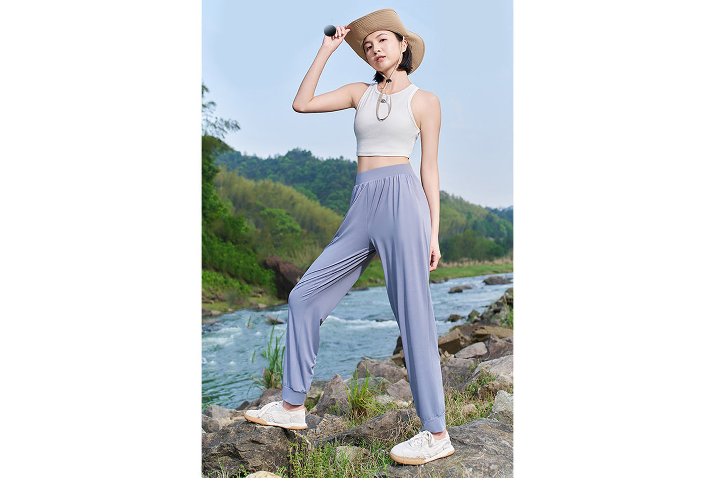 Ice Silk Casual Wide-Leg Pants