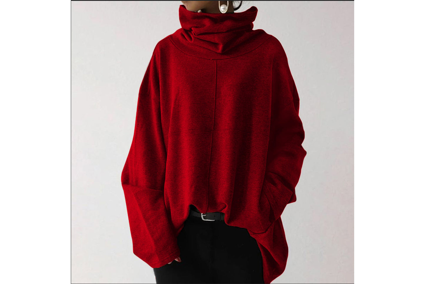 Women's Autumn/Winter High-Neck Pullover Sweatshirt