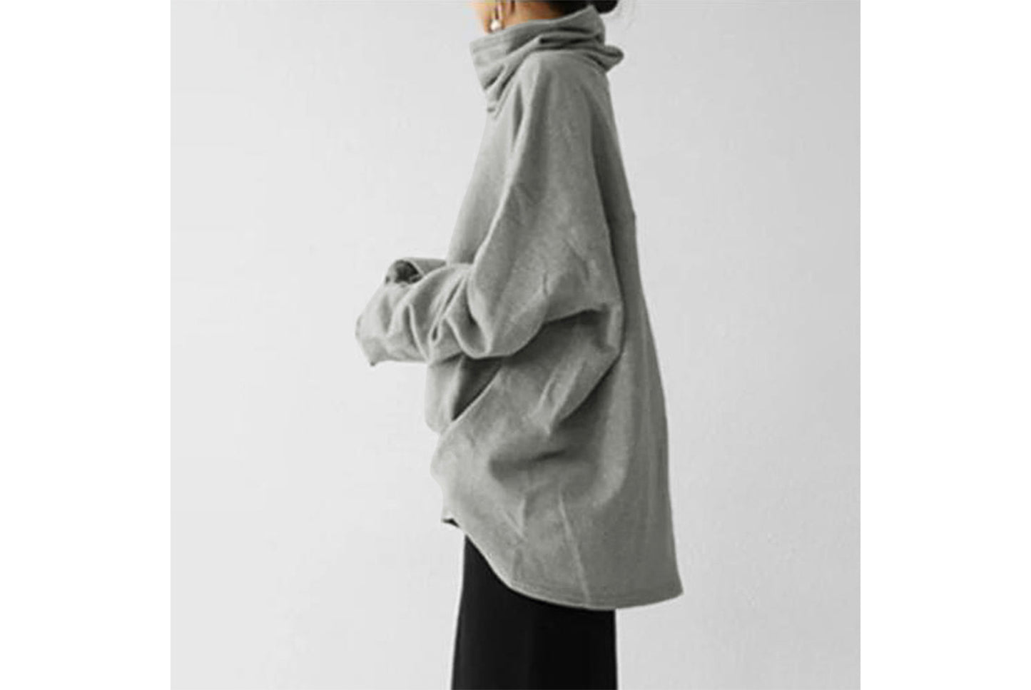 Women's Autumn/Winter High-Neck Pullover Sweatshirt