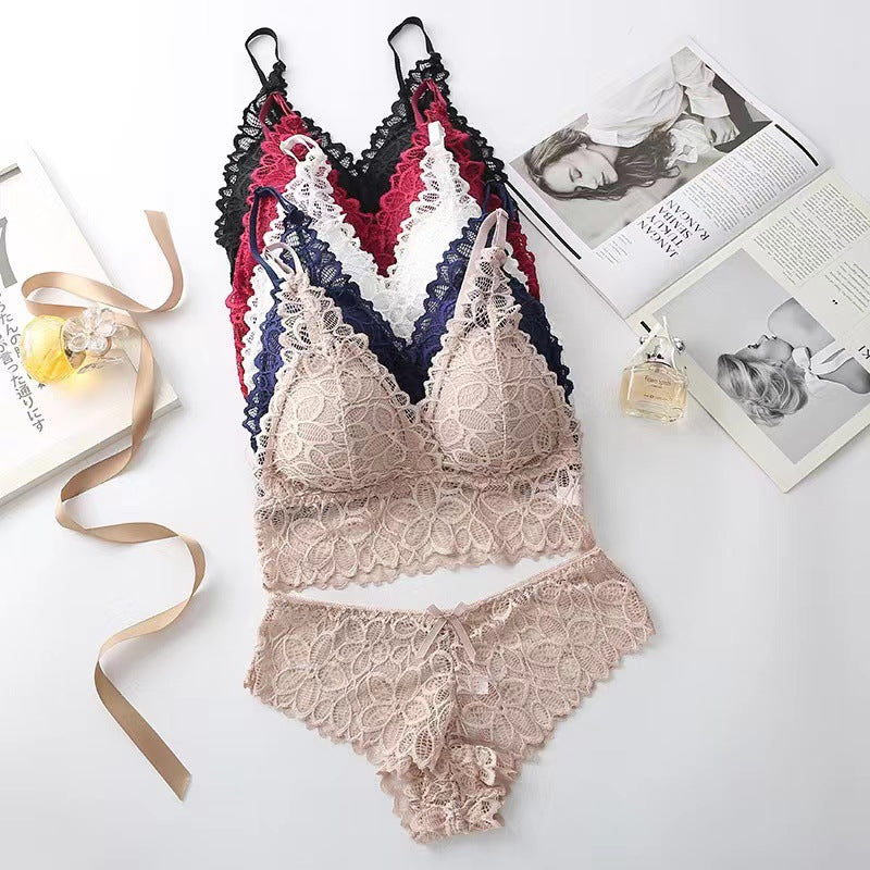 French lace bra set