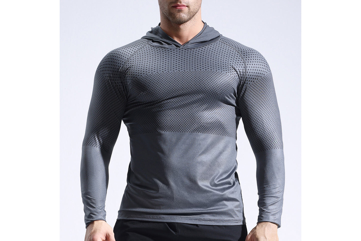 Tight-Fitting Long-Sleeve Sports Shirt