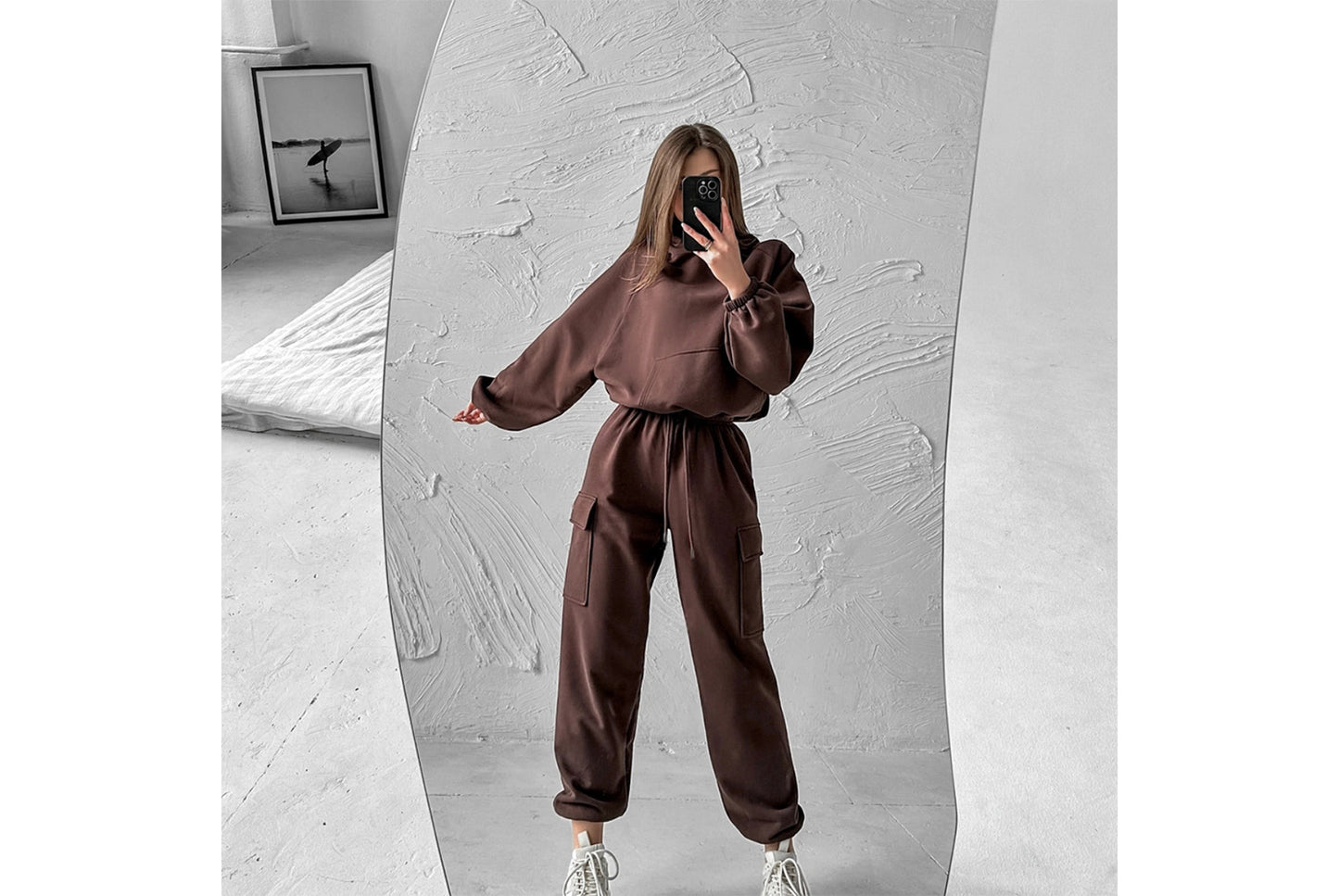 Women's New Fashionable Sporty Casual Hoodie Set