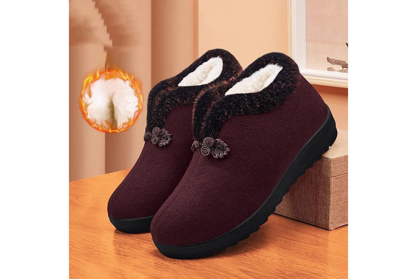Anti-slip and Warm Genuine Wool Boots