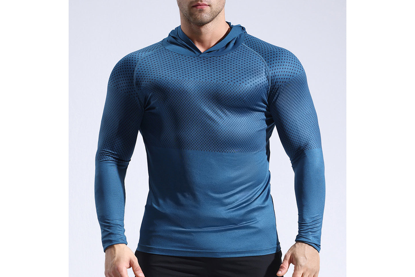 Tight-Fitting Long-Sleeve Sports Shirt