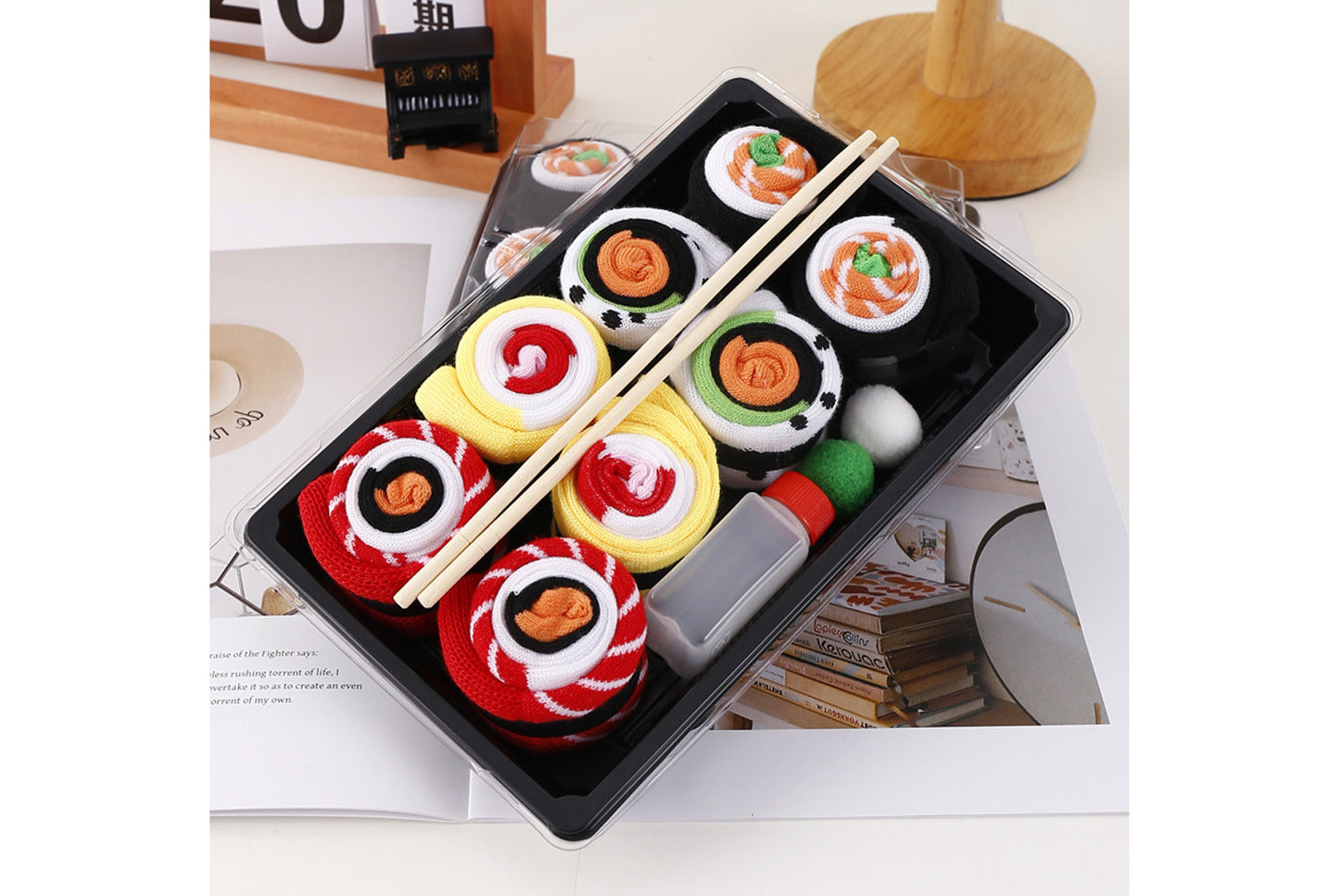Salmon Sushi Socks Women's 5-Pair Gift Box Set