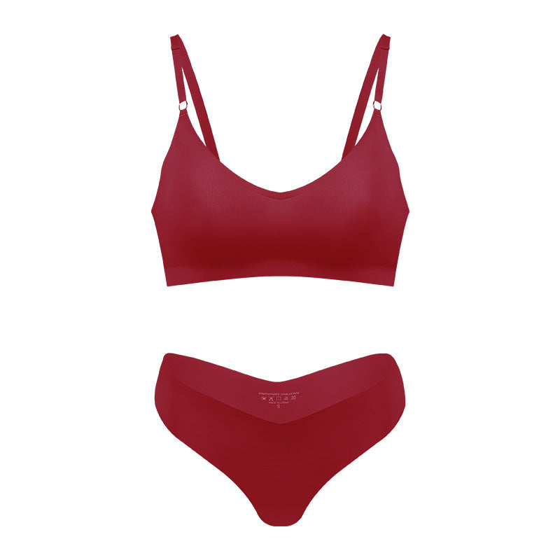 Large size wire-free bra set