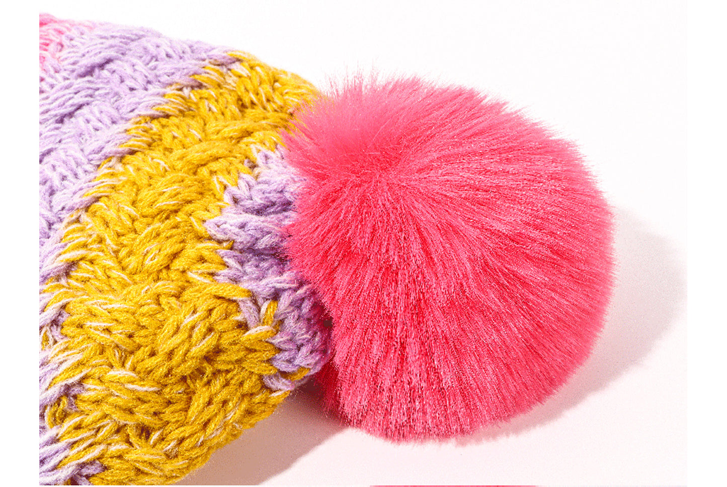Children's Winter Rainbow Knitted Hat