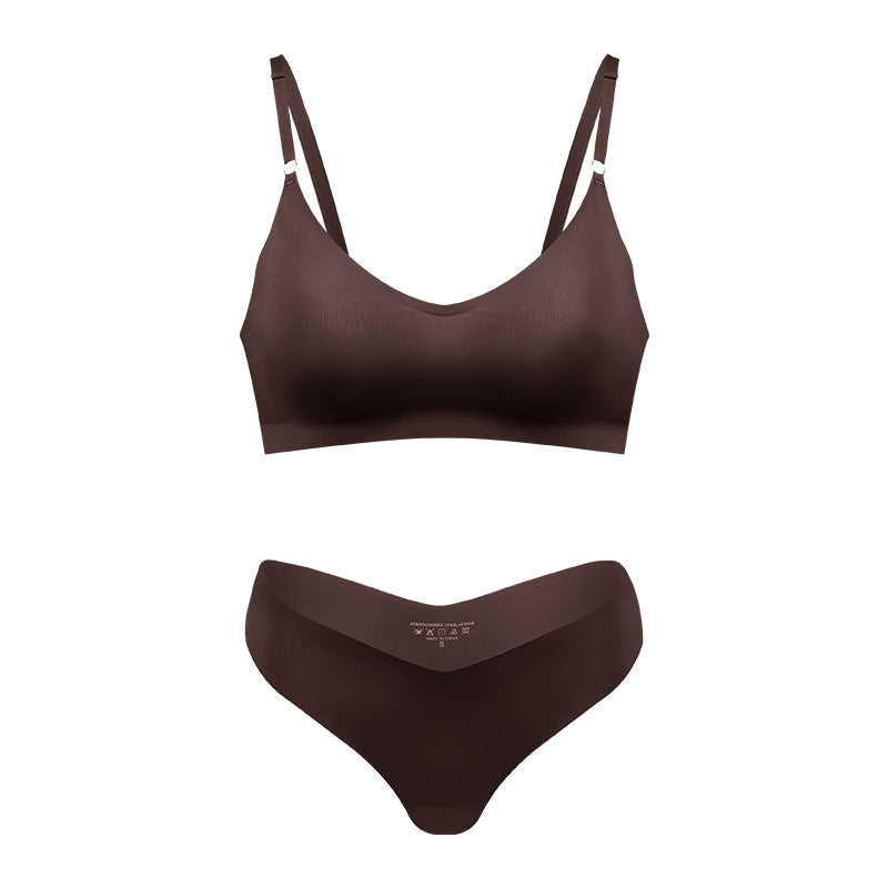 Large size wire-free bra set