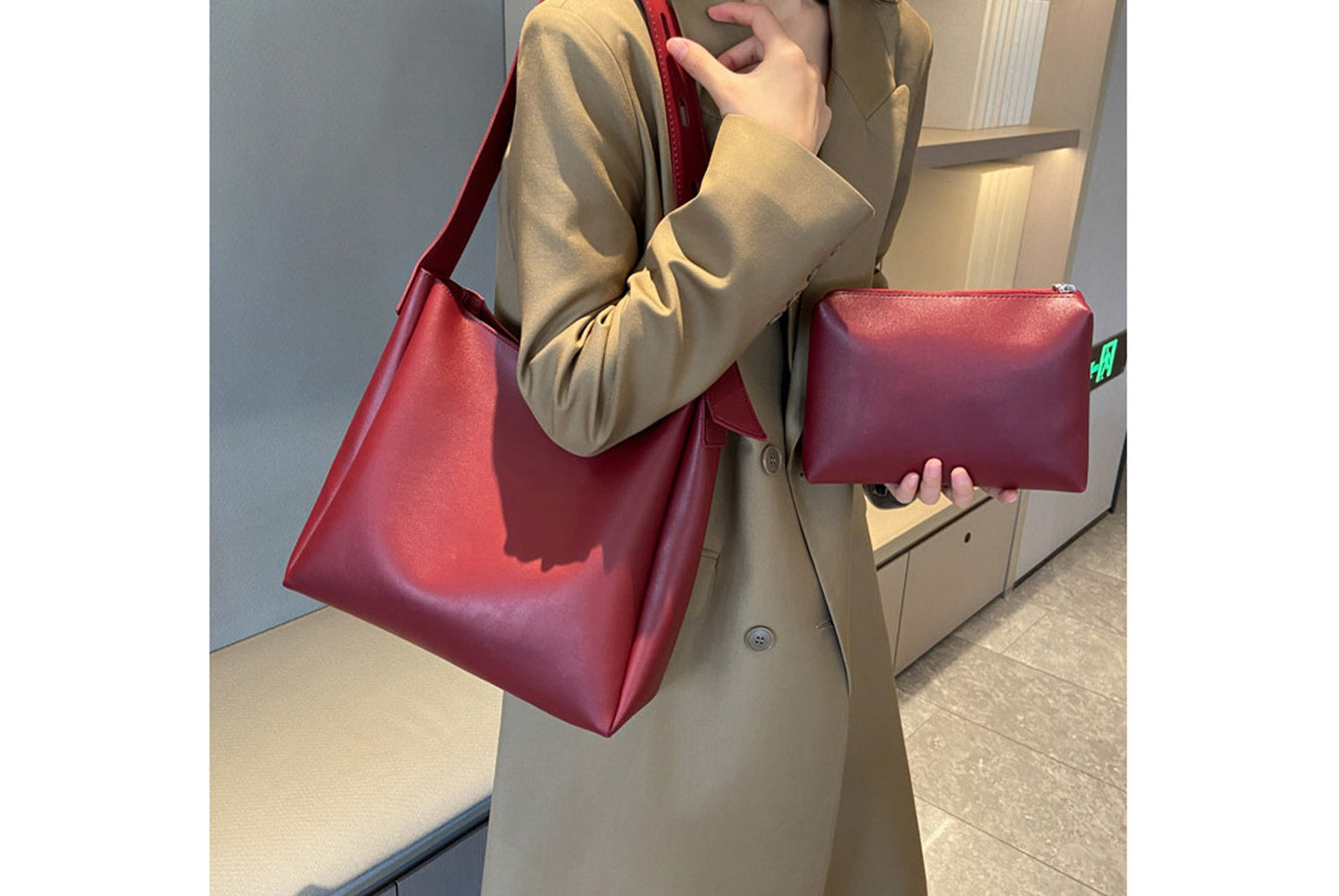 Retro Two-Piece Bucket Bag Set
