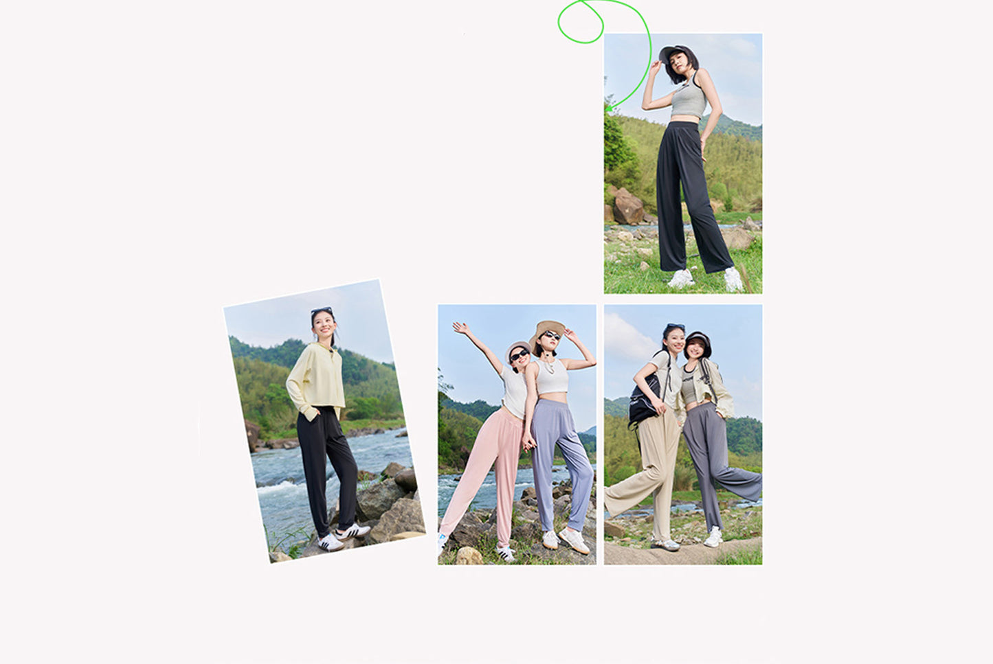 Ice Silk Casual Wide-Leg Pants