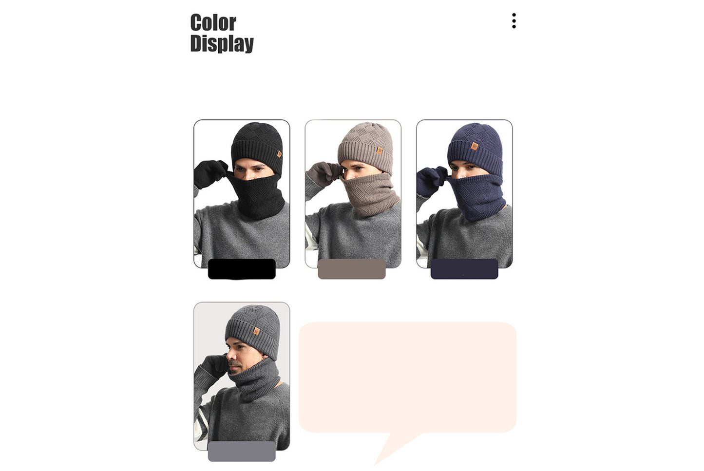 Men's Winter Three-Piece Warm Set