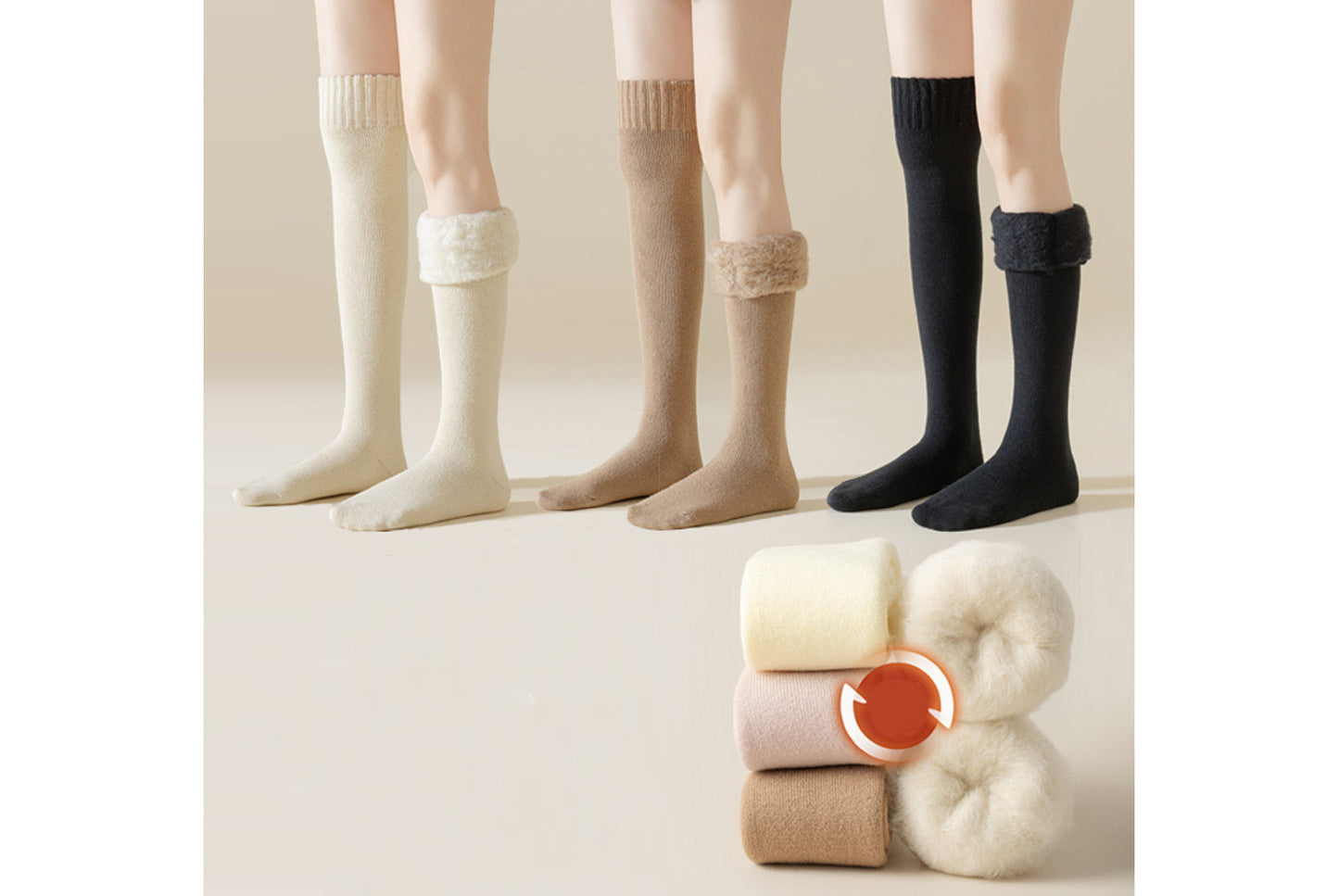 Extra Thick Over-the-Knee Calf Socks(2-Pair Pack)