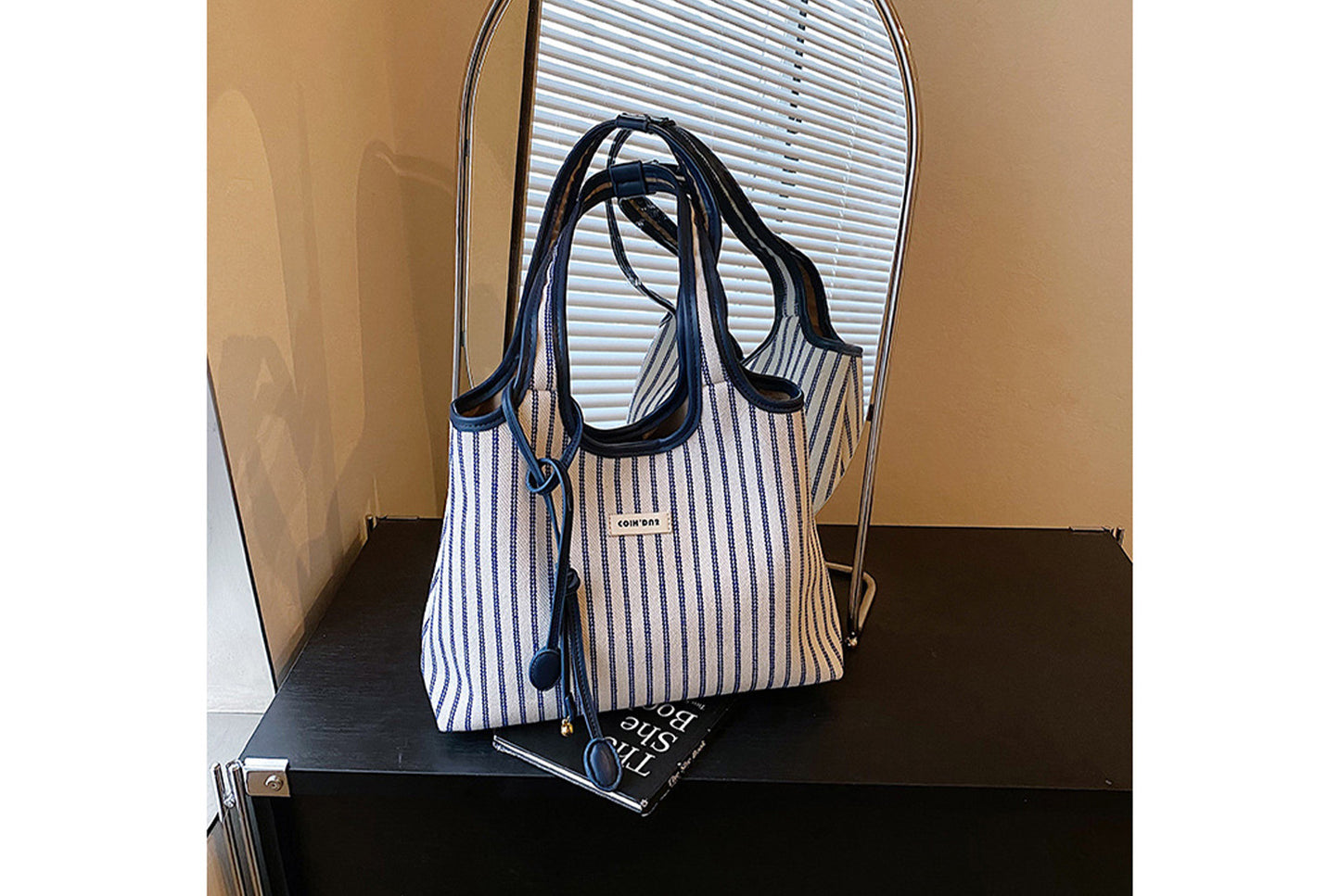 Striped Minimalist Handbag/Shoulder Bag