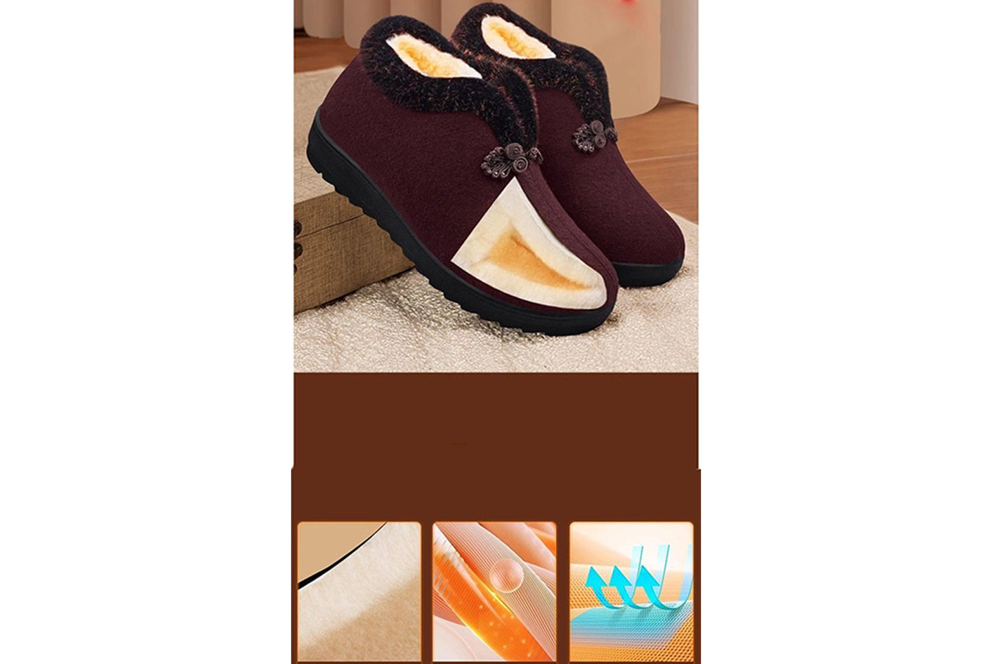 Anti-slip and Warm Genuine Wool Boots