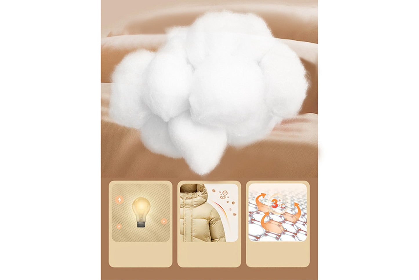 Lightweight Down-Filled Cotton Jacket for Boys and Girls