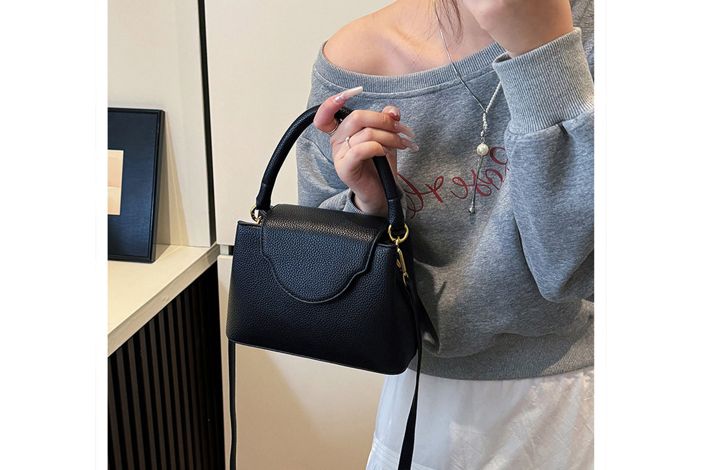 Lychee Texture Crossbody/Handbag