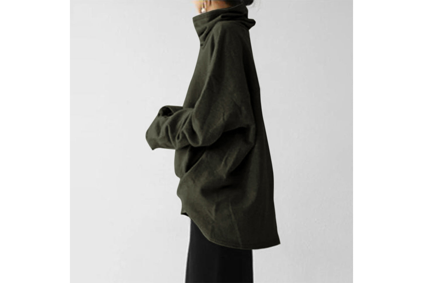 Women's Autumn/Winter High-Neck Pullover Sweatshirt