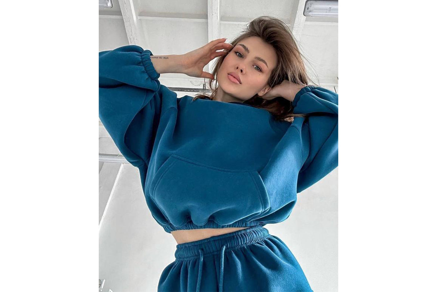 Women's New Fashionable Sporty Casual Hoodie Set