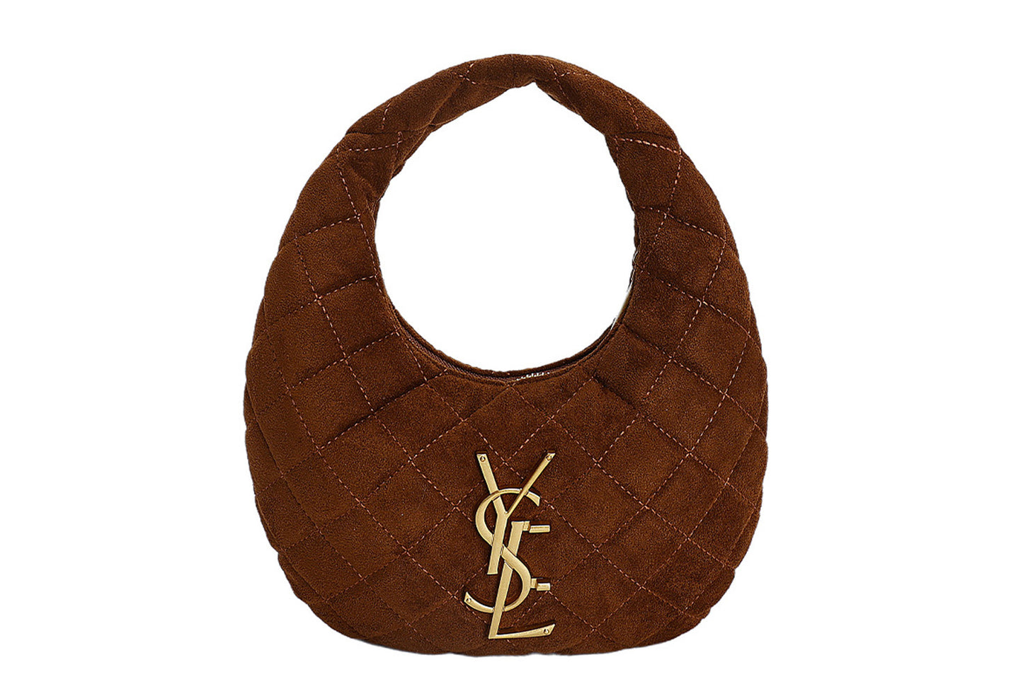 Retro Suede Crescent Bag