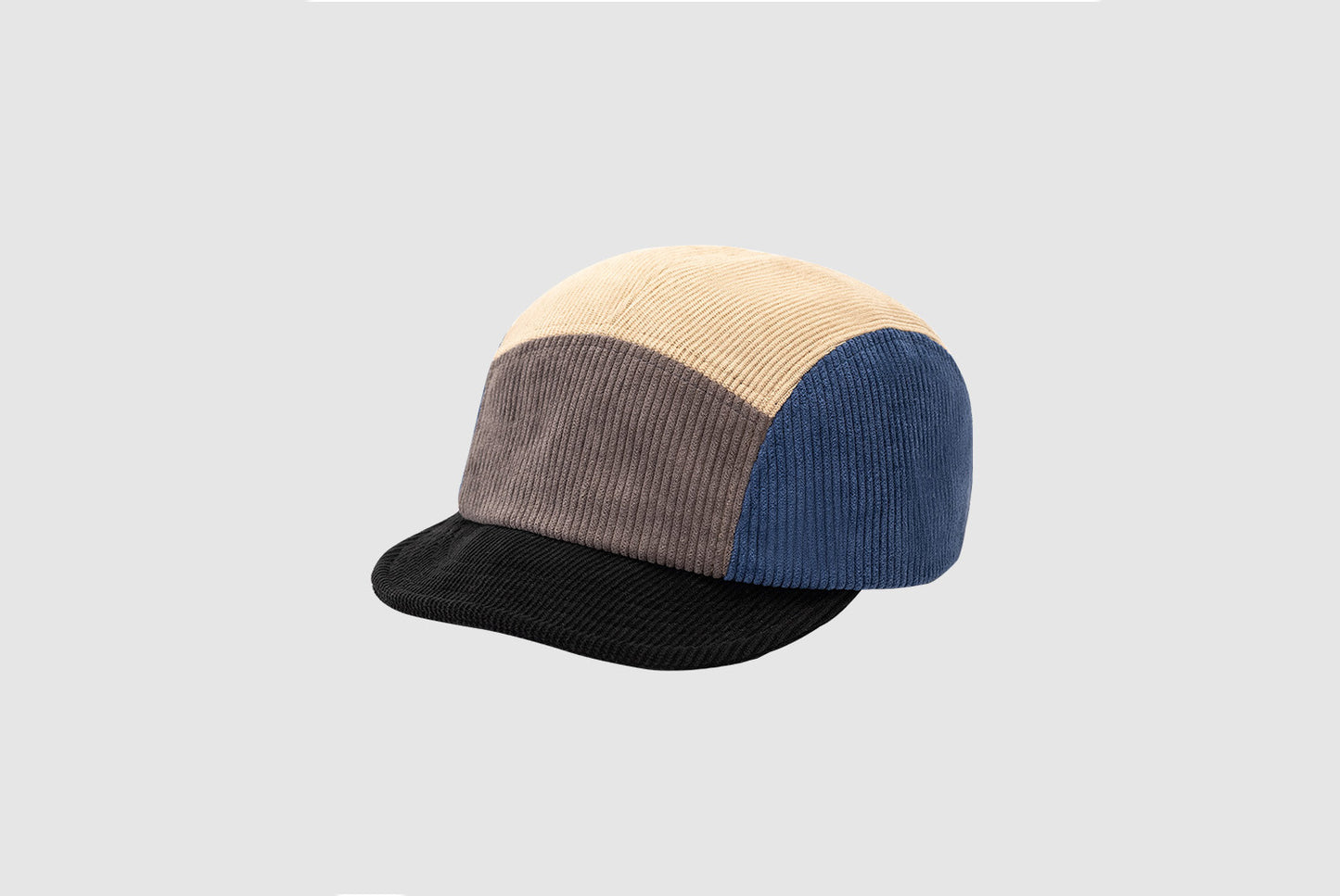 Corduroy Color-Blocked Five-Patch Cap, 2-Pack