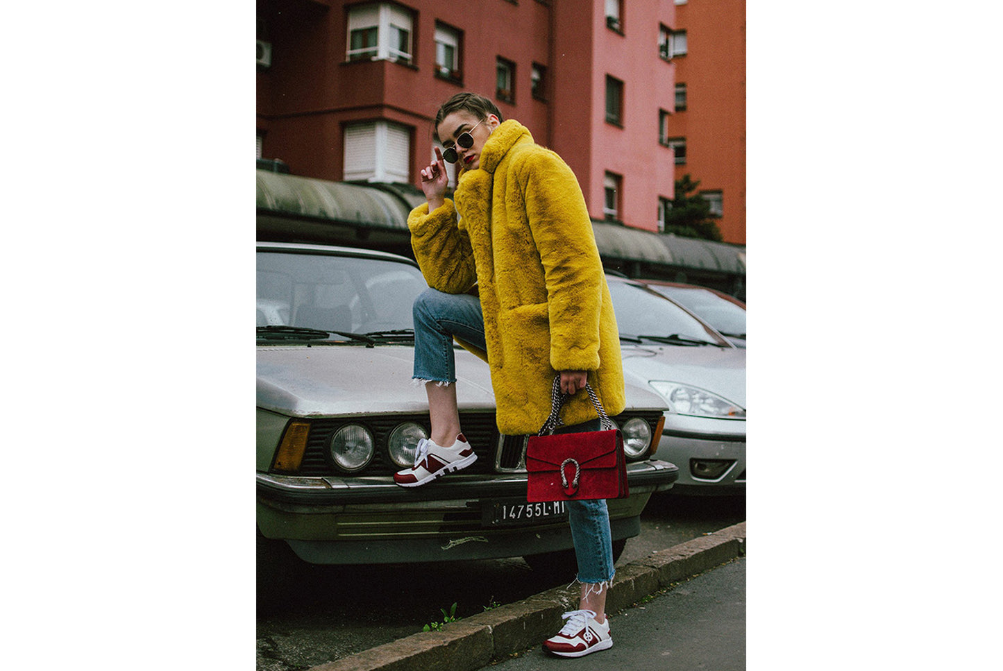 Long Fashionable Faux Fur Coat