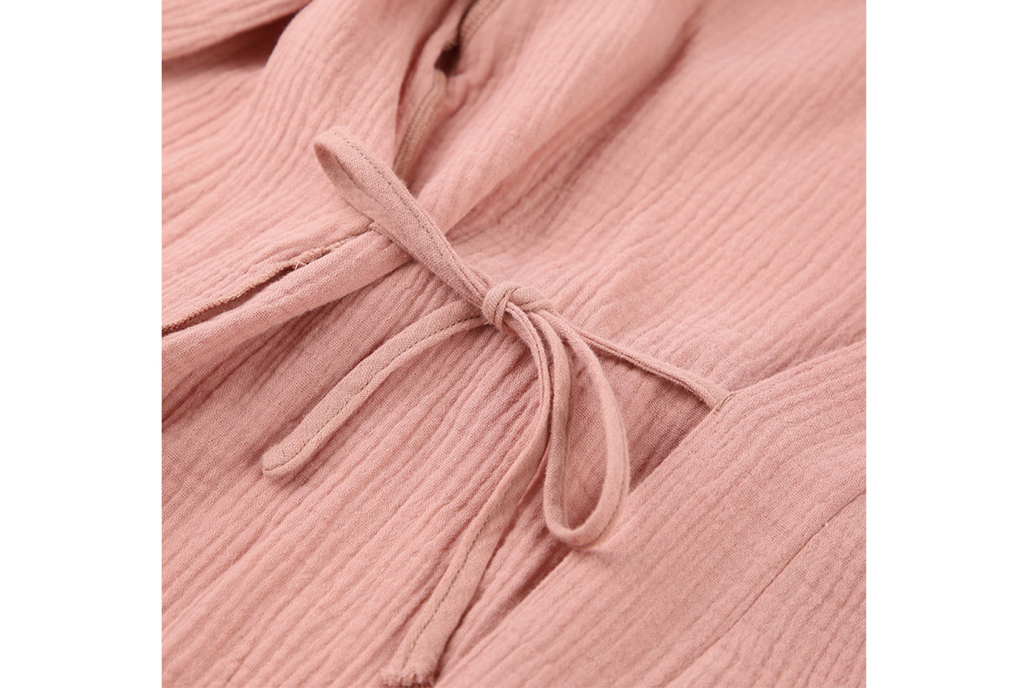 Women's Long-Sleeved Robe in Pure Cotton