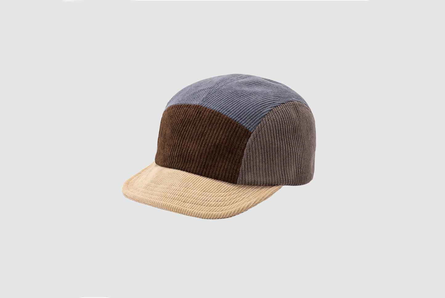 Corduroy Color-Blocked Five-Patch Cap, 2-Pack