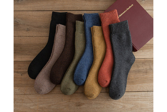 Thickened Fleece-Lined Warm and Heat-Generating Cotton Socks | 5-Pair Pack