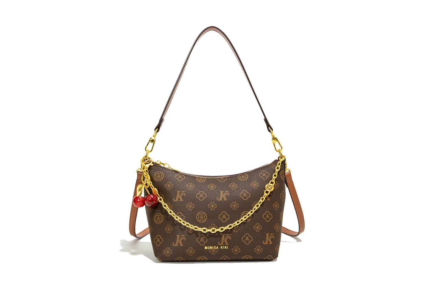 **Chain Monogram Canvas Shoulder/Underarm Tote Bag**