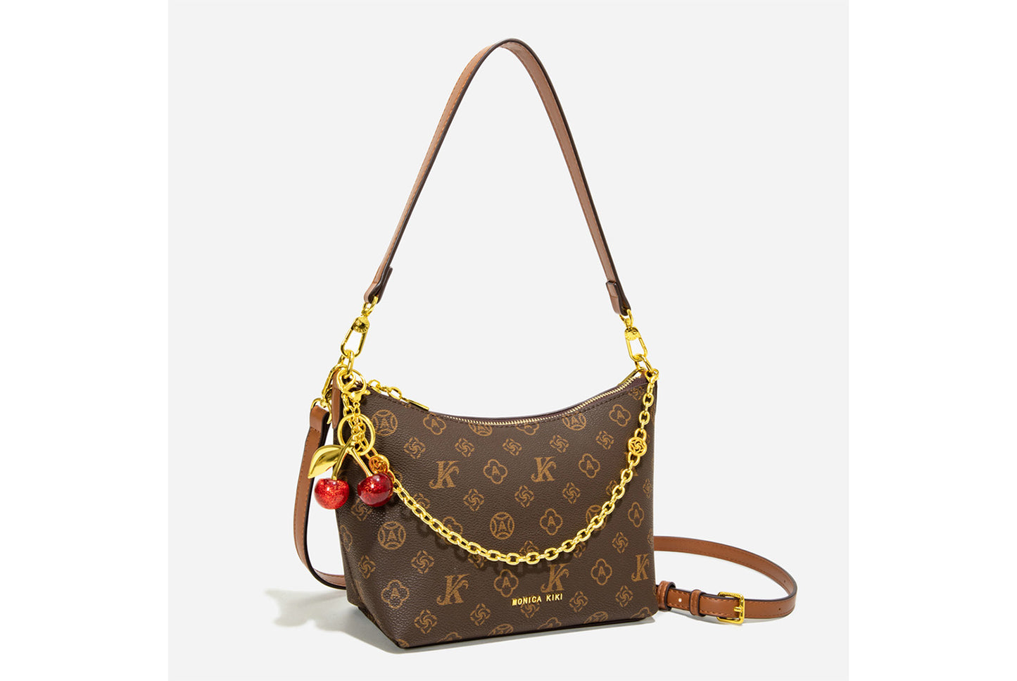 **Chain Monogram Canvas Shoulder/Underarm Tote Bag**