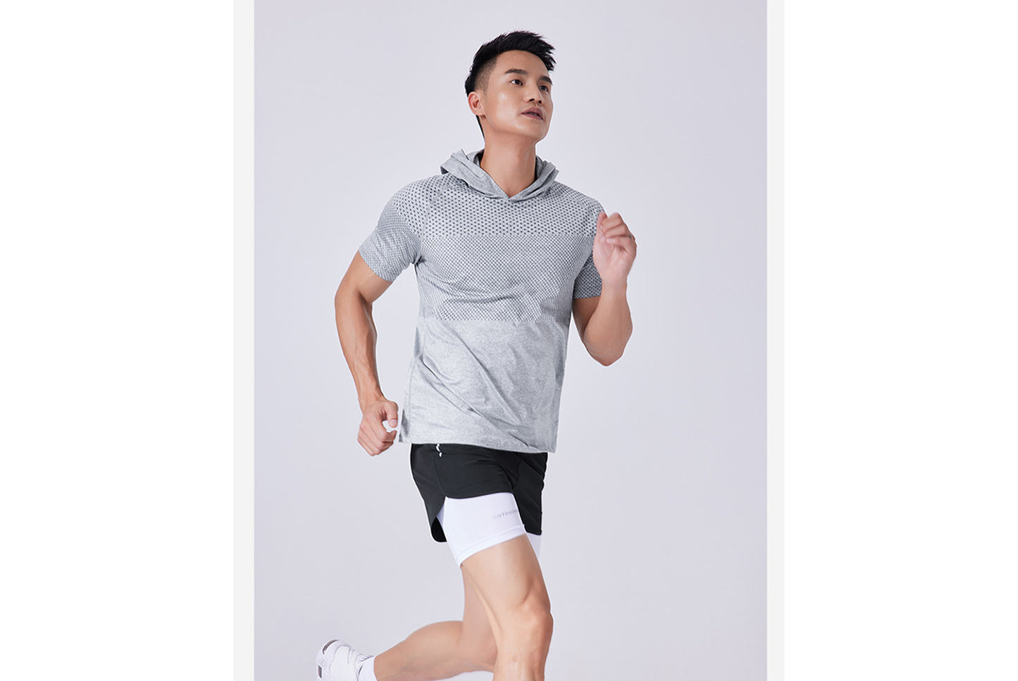 Men's Quick-Dry Hooded Sports T-Shirt