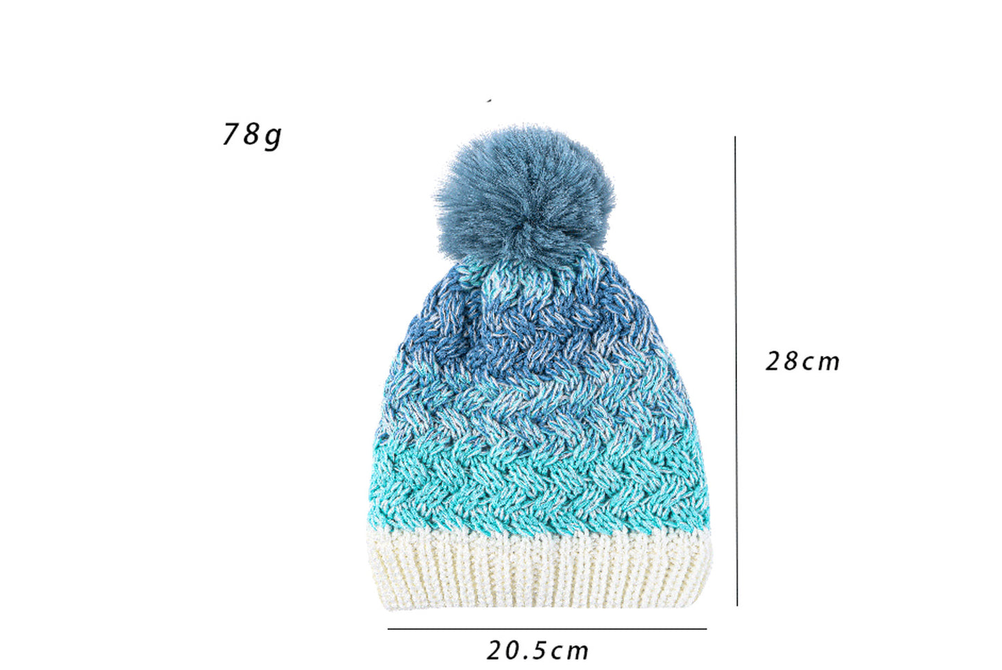 Children's Winter Rainbow Knitted Hat