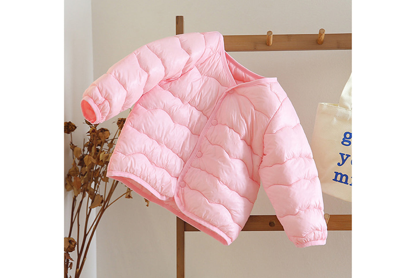Lightweight Down-Filled Cotton Jacket for Boys and Girls