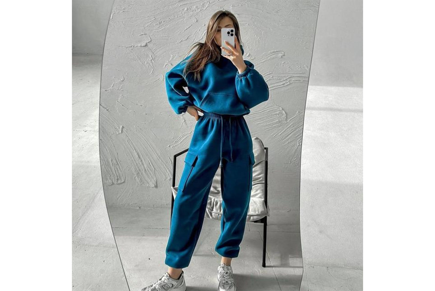 Women's New Fashionable Sporty Casual Hoodie Set