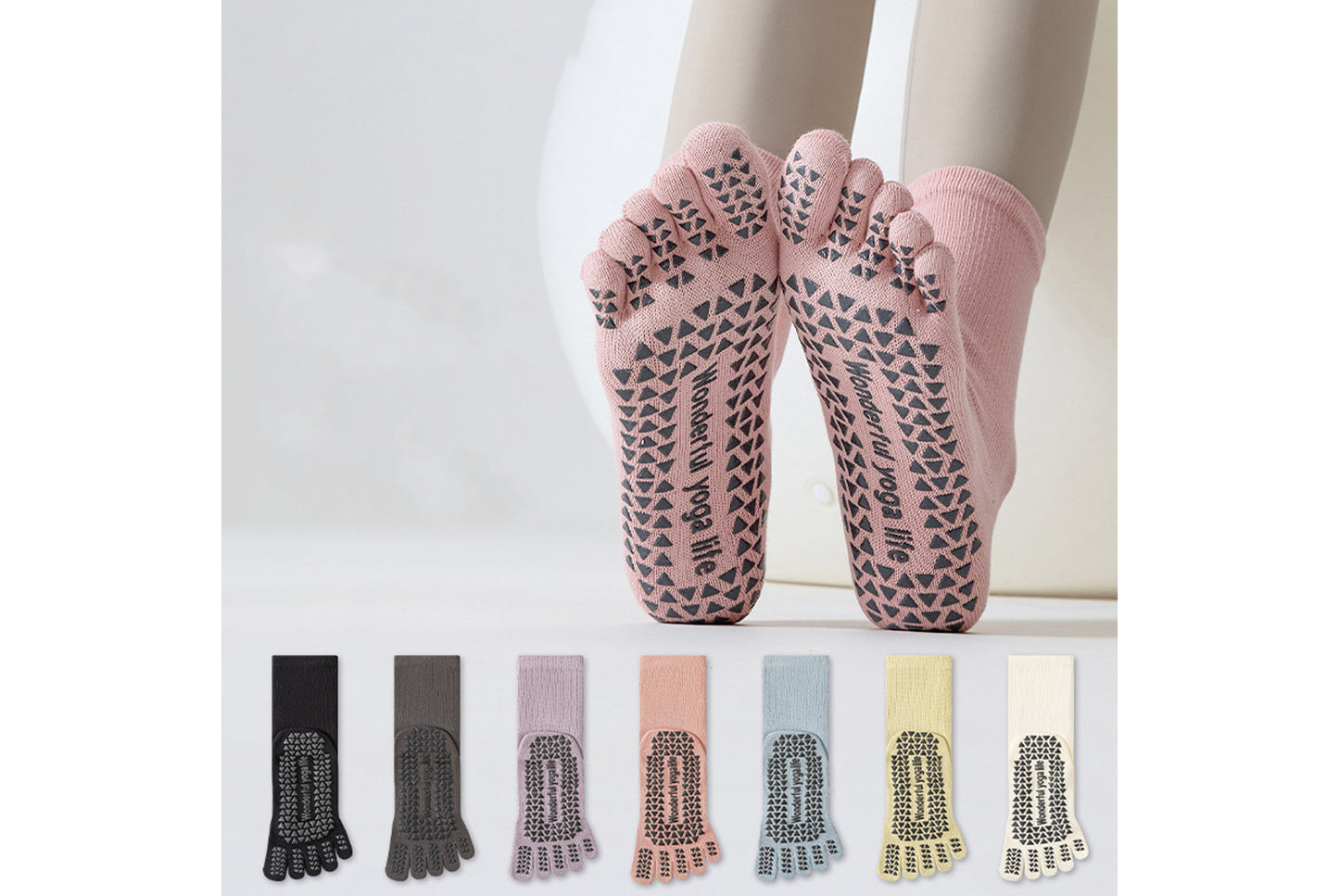 Professional Yoga Five-Toe Socks( 3-Pair Pack)