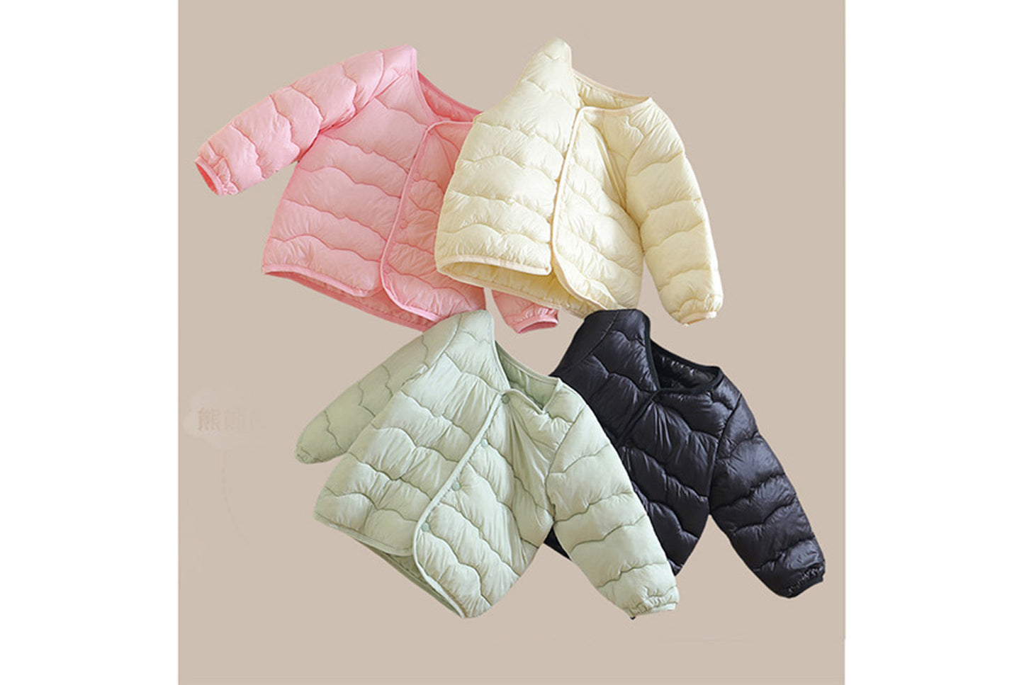 Lightweight Down-Filled Cotton Jacket for Boys and Girls