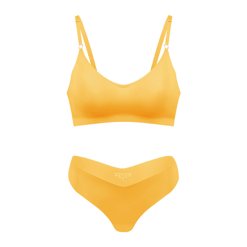 Large size wire-free bra set