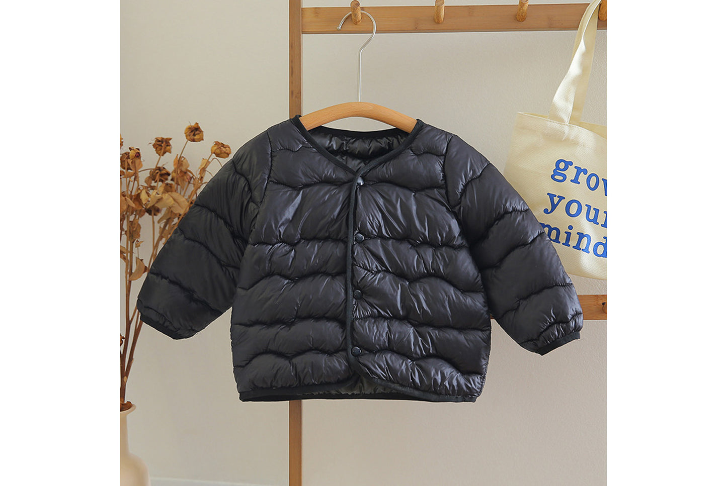 Lightweight Down-Filled Cotton Jacket for Boys and Girls