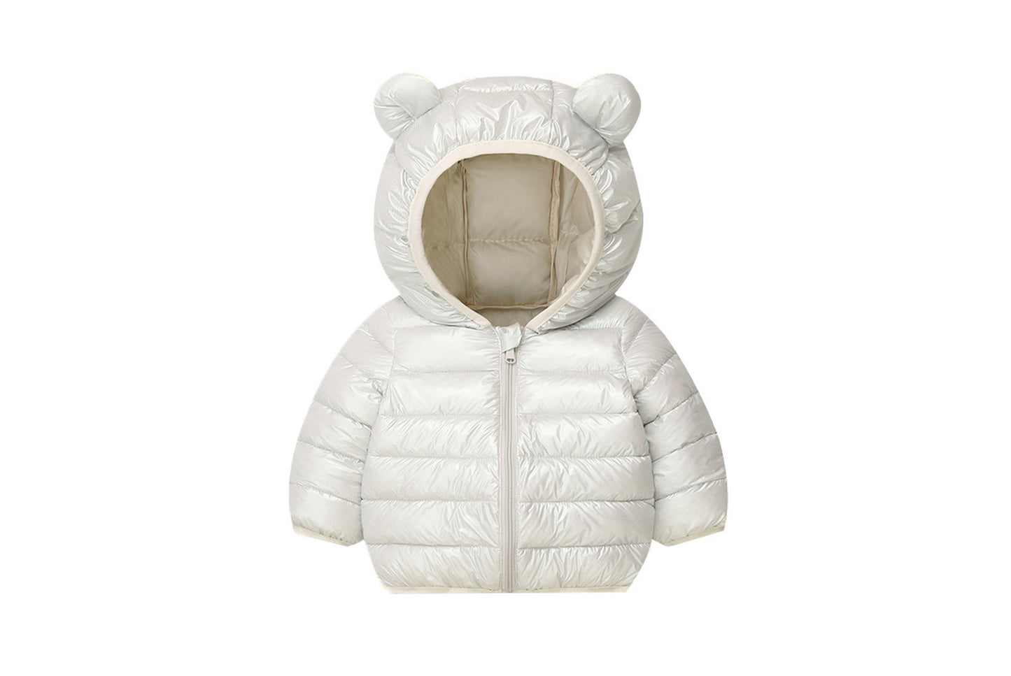 Children's Solid Color Ear-Shaped Cotton Jacket