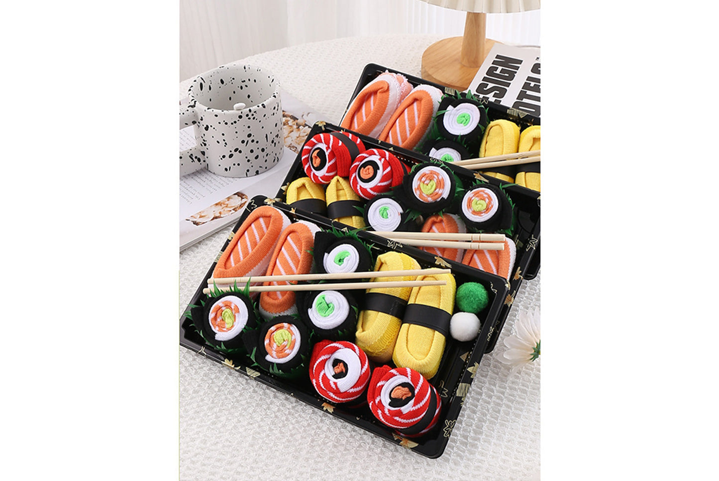 Salmon Sushi Socks Women's 5-Pair Gift Box Set