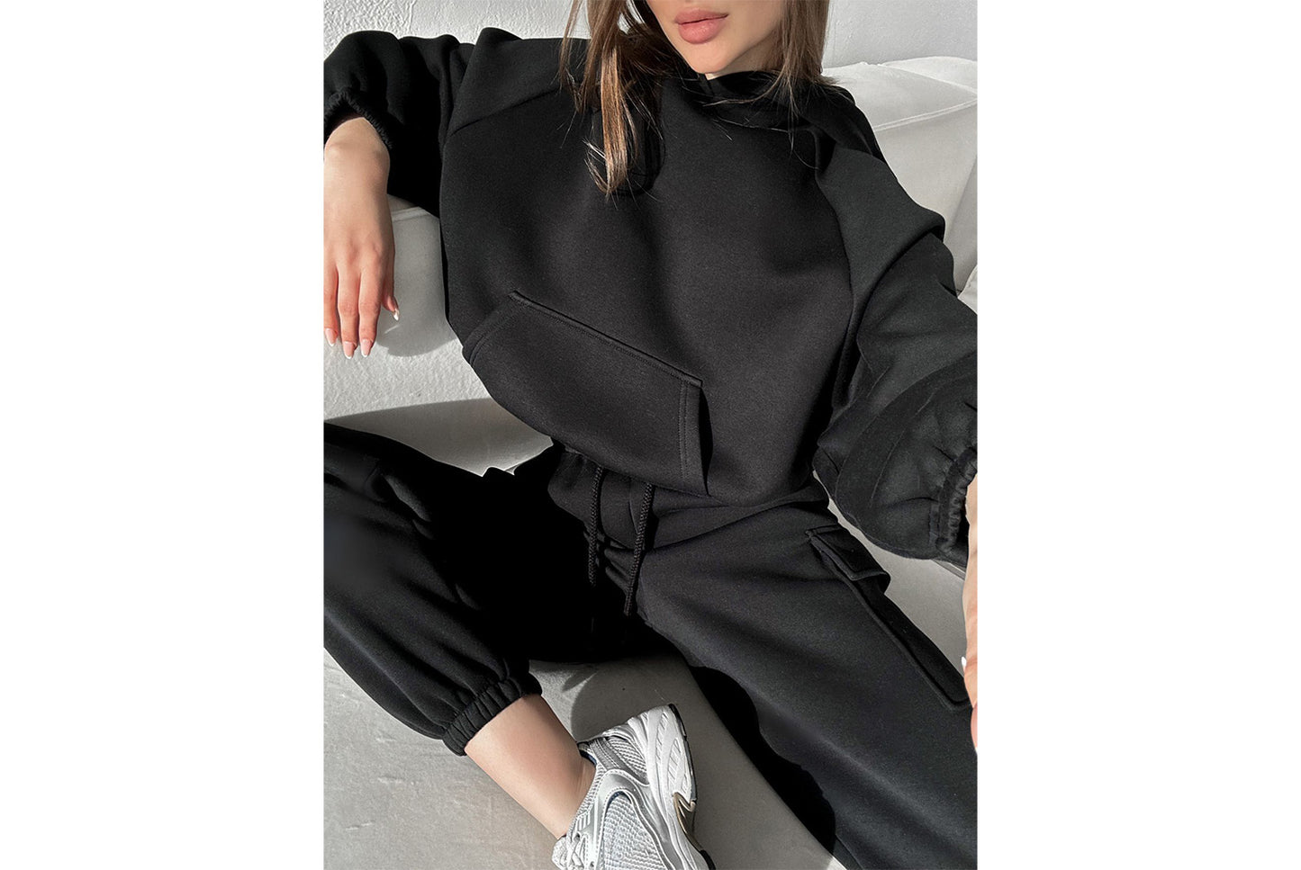 Women's New Fashionable Sporty Casual Hoodie Set