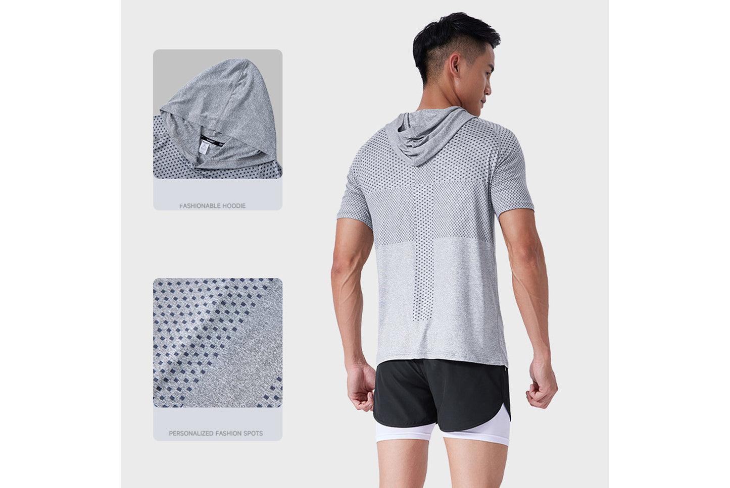 Men's Quick-Dry Hooded Sports T-Shirt