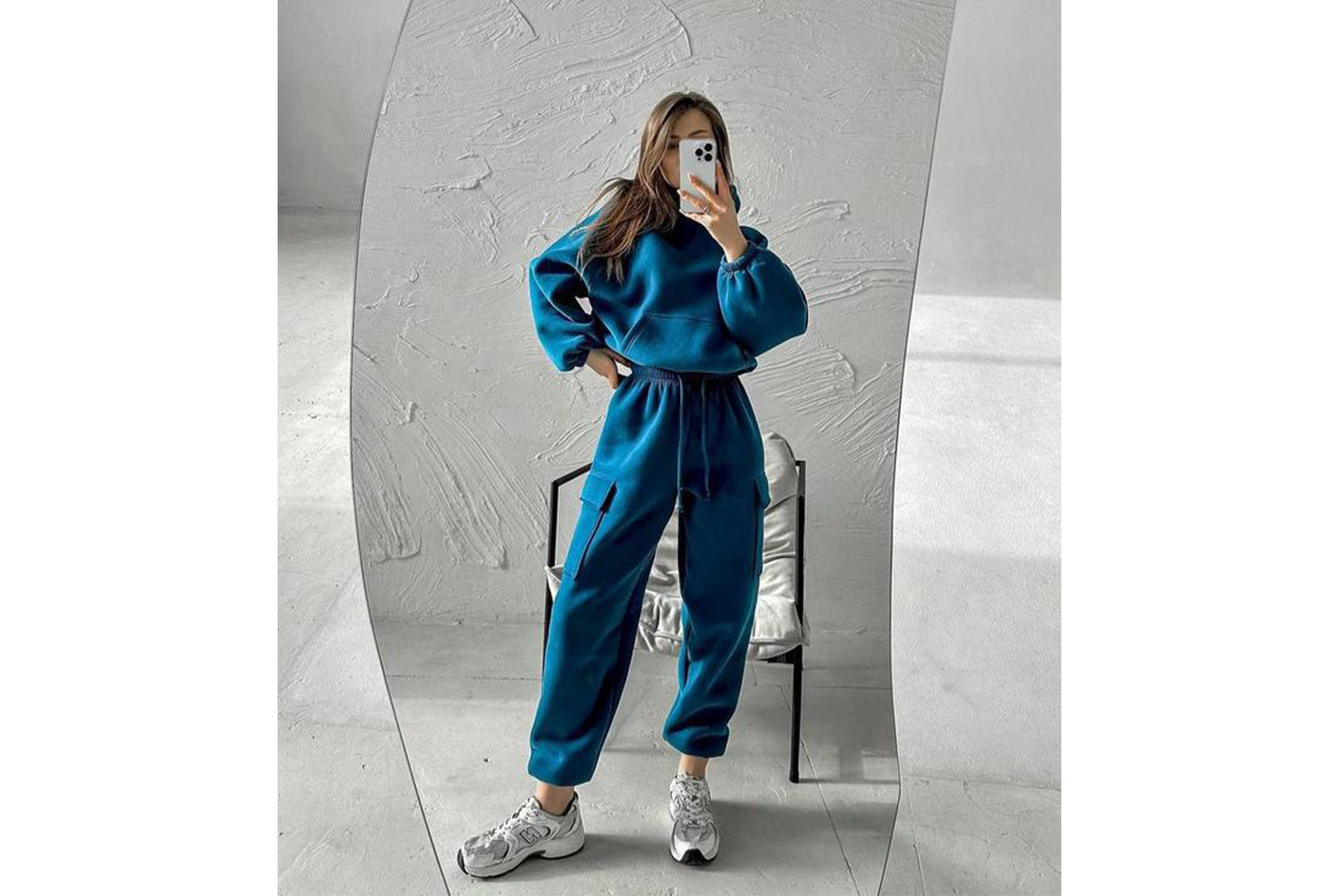 Women's New Fashionable Sporty Casual Hoodie Set