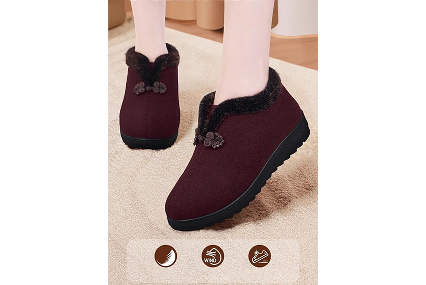 Anti-slip and Warm Genuine Wool Boots