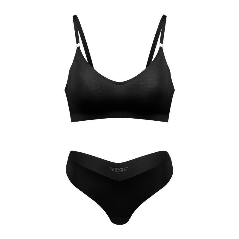 Large size wire-free bra set