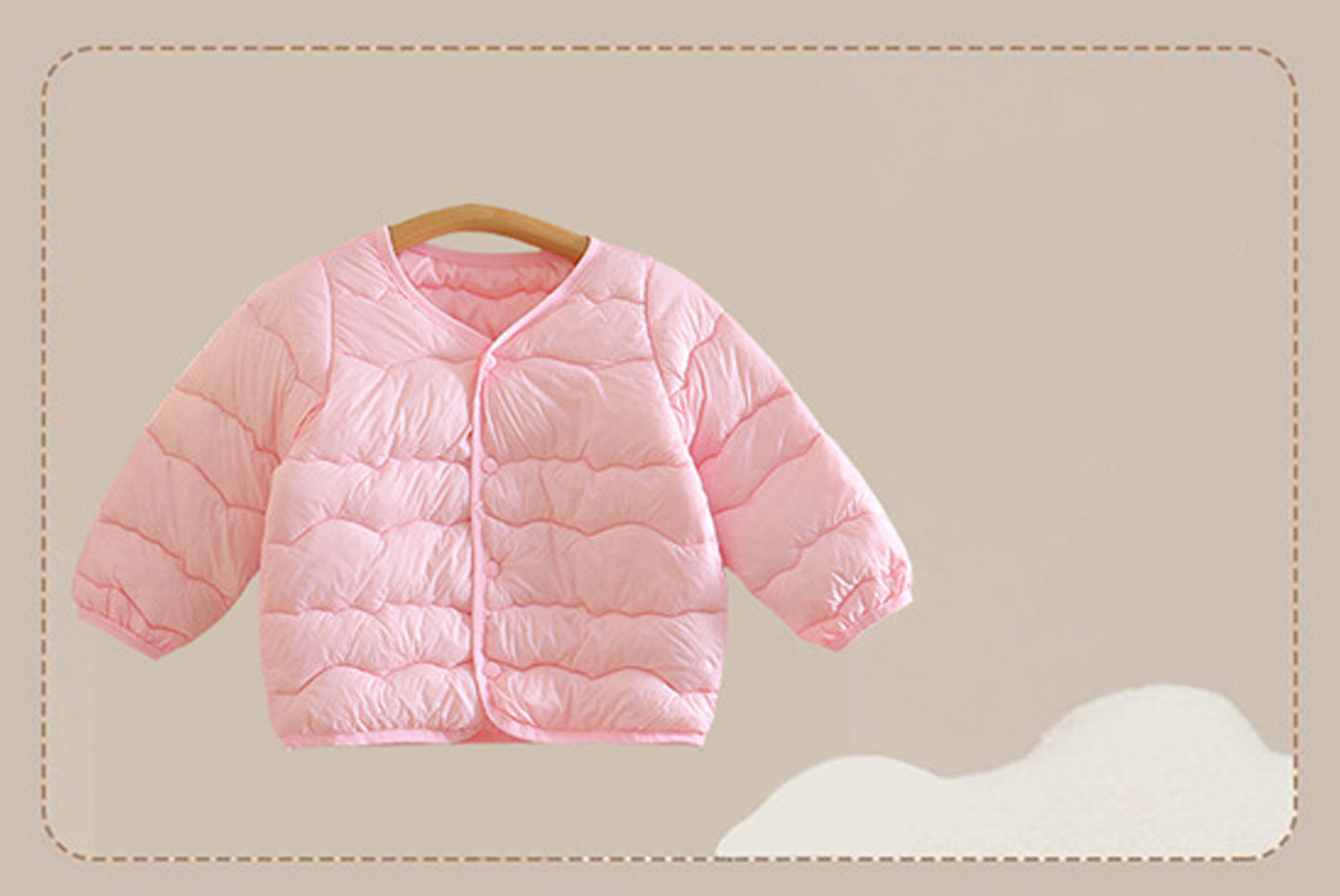 Lightweight Down-Filled Cotton Jacket for Boys and Girls