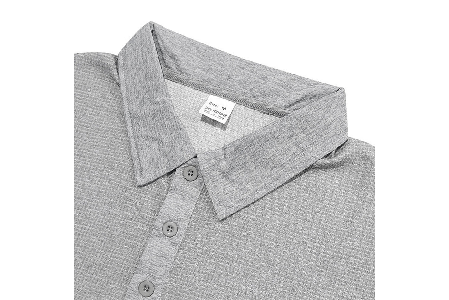 Men's Waffle Knit Polo Shirt
